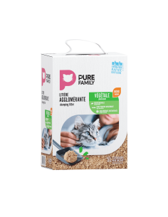 Litière végétale agglomérante bois 5L - Pure Family Pure Family Litières