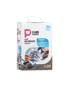 Litière minérale agglomérante 5L - Pure Family Pure Family Litières