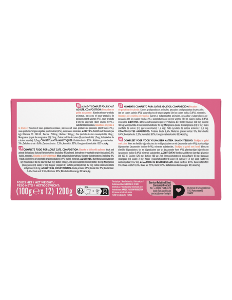 Bouchées en gelée assortiment mixte poissons - 12x100g - Pure Family Pure Family Boite et sachet fraîcheur