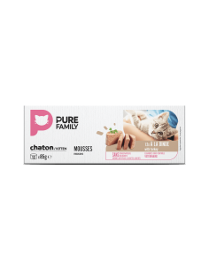 Mousses à la dinde pour chaton 12x85g - Pure Family Pure Family Boite et sachet fraîcheur 2