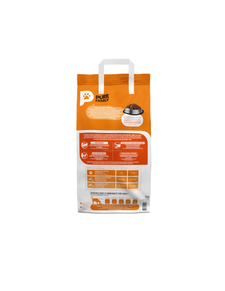 Croquettes volaille chiens actifs 5kg - Pure Family Pure Family Alimentation et croquette