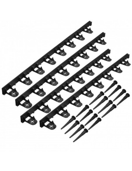 Bordure à gazon 100cm Lot de 4 + 16 Ancres - Ubbink Ubbink Bordures