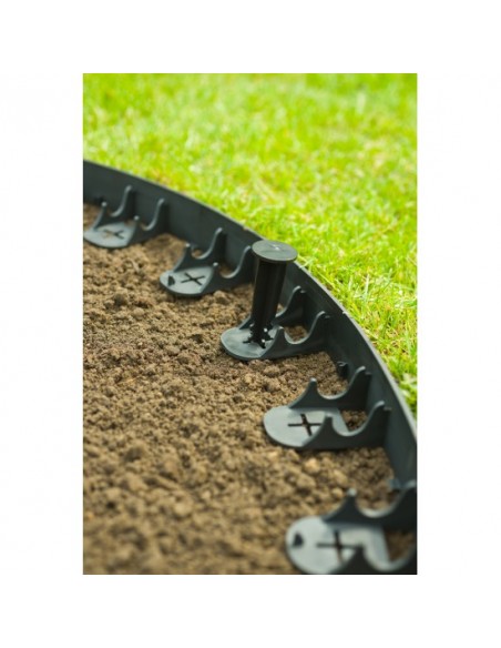 Bordure à gazon 100cm Lot de 4 + 16 Ancres - Ubbink Ubbink Bordures
