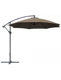 Parasol déporté "Eco" taupe Ø300cm - Pro Loisir Pro Loisirs Parasol et accessoire