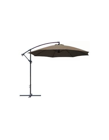 Parasol déporté "Eco" taupe Ø300cm - Pro Loisir Pro Loisirs Parasol et accessoire