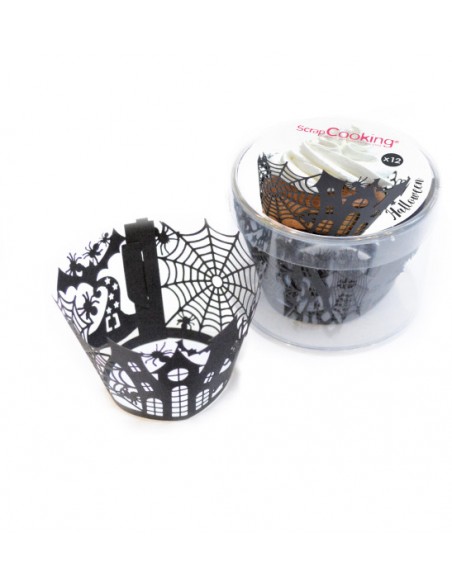 Contour en papier pour cupcake Halloween- ScrapCooking