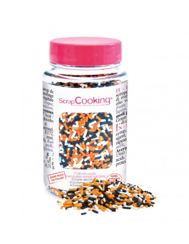 Décors Sucrés Vermicelles Orange / Noir / Blanc - Scrapcooking ScrapCooking Epicerie sucrée