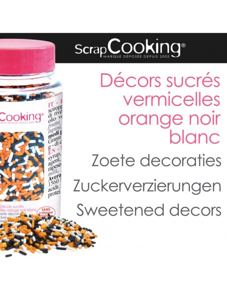 Décors Sucrés Vermicelles Orange / Noir / Blanc - Scrapcooking ScrapCooking Epicerie sucrée Décors Sucrés Vermicelles Orange / Noir / Blanc - Scrapcooking ScrapCooking Epicerie sucrée