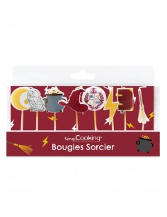 Bougies "SORCIER" x 8 - Scrapbooking ScrapCooking Anniversaire et déco de fête