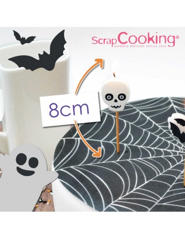 Bougies "HALLOWEEN" x 8 - Scrapbooking ScrapCooking Anniversaire et déco de fête