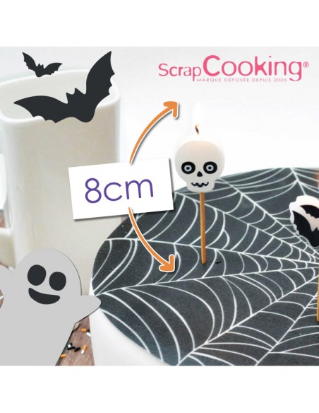Bougies "HALLOWEEN" x 8 - Scrapbooking ScrapCooking Anniversaire et déco de fête