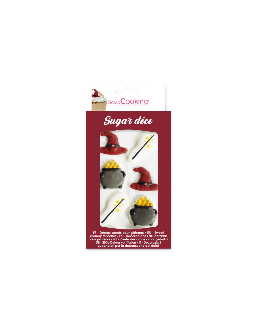 Décosucres ScrapCooking - Sorcier - 6 pièces - Décoration de Gâteau  Comestible - Décorations de gâteaux