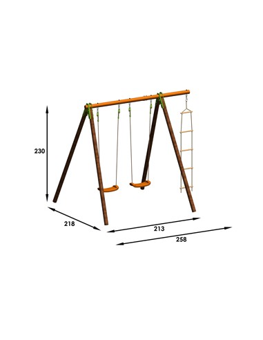 Portique XYLO Bois/métal - TRIGANO  Agrès, portique et accessoire