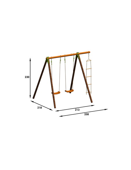 Portique XYLO Bois/métal - TRIGANO  Agrès, portique et accessoire
