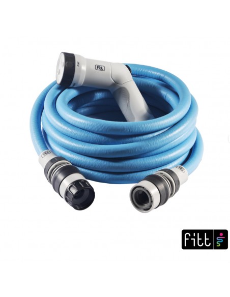 Tuyau d'Arrosage Extensible Bleu L.25 m - Fitt Ikkon  Tuyaux