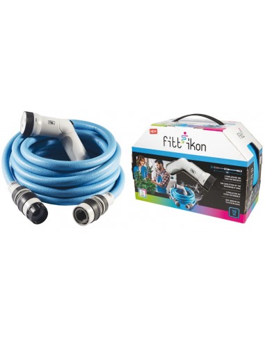 Tuyau d'Arrosage Extensible Bleu L.25 m - Fitt Ikkon  Tuyaux