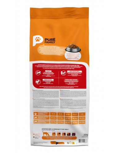 Croquettes Chien Adulte +10Kg Boeuf 20Kg - Pure Family Pure Family Alimentation et croquette