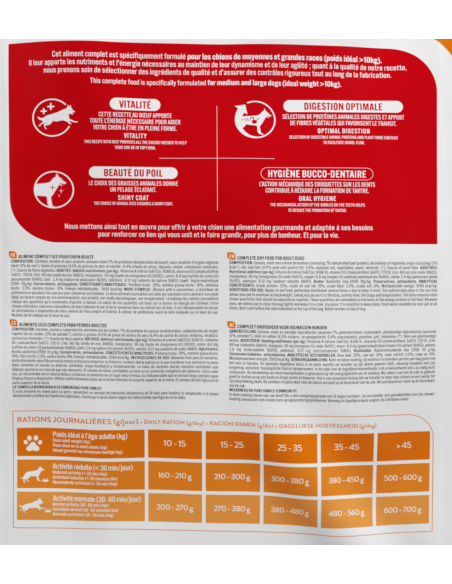 Croquettes Chien Adulte +10Kg Boeuf 20Kg - Pure Family Pure Family Alimentation et croquette