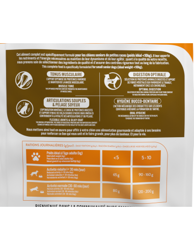 Croquettes Petit Chien Sénior -10Kg Volaille 5Kg - Pure Family Pure Family Alimentation et croquette