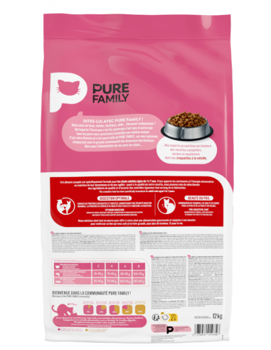 Croquettes Chat Adulte Volaille 12Kg - Pure Family Pure Family Croquettes
