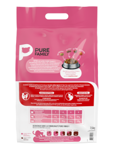 Croquettes Chat Adulte Boeuf 7,5Kg - Pure Family Pure Family Croquettes 2