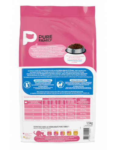 Croquettes Chaton Volaille 1,5Kg - Pure Family Pure Family Croquettes