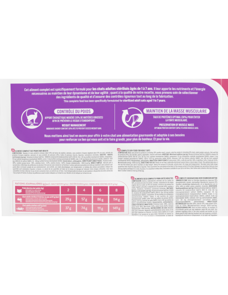 Croquettes Chat Stérilisé Volaille 3Kg - Pure Family Pure Family Croquettes