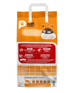 Croquettes Multicroc Chien Adulte +10Kg Volaille 5Kg - Pure Family Pure Family Alimentation et croquette 2
