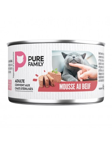 Mousse Chat Assortiment Volaille/Boeuf 12x85g - Pure Family Pure Family Boite et sachet fraîcheur