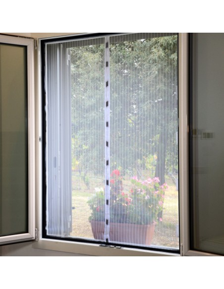 Rideau Moustiquaire Magnétique pour Fenêtre BAZAR Blanc 150x180cm - Cosi  Anti-nuisible