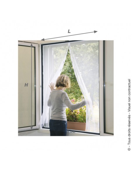 Rideau Moustiquaire Magnétique pour Fenêtre BAZAR Noir 150x180cm - Cosi  Anti-nuisible