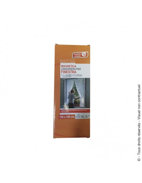 Rideau Moustiquaire Magnétique pour Fenêtre BAZAR Noir 150x180cm - Cosi  Anti-nuisible