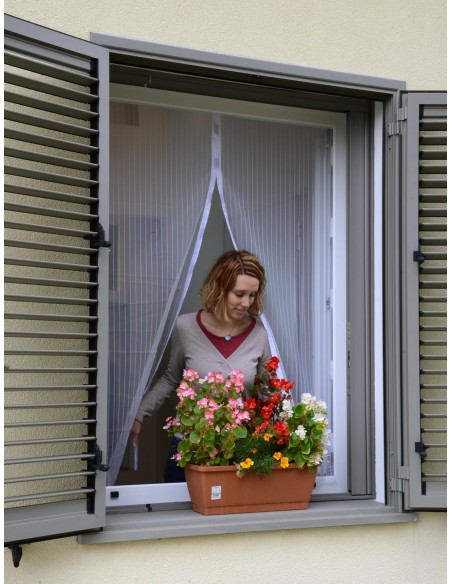 Rideau Moustiquaire Magnétique pour Fenêtre BAZAR Blanc 150x180cm - Cosi  Anti-nuisible