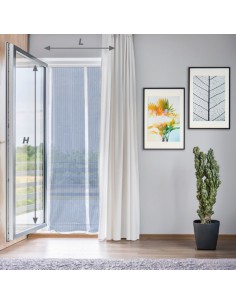 Moustiquaire Magnétique pour Porte & Porte-Fenêtre BAZAR Blanc 120x240cm - Cosi  Anti-nuisible