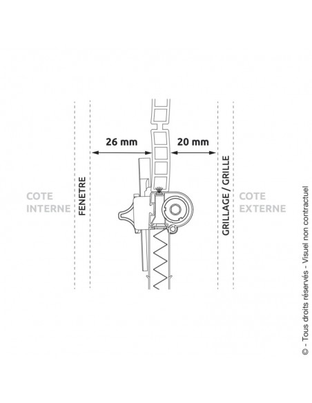 Moustiquaire pour Volet Roulant UP 100x160cm - Cosi  Anti-nuisible