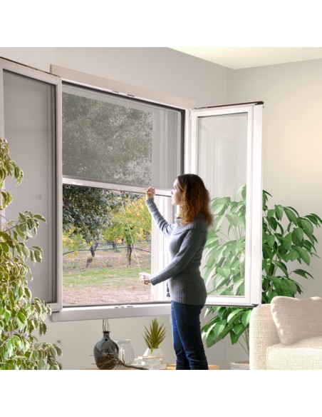 Moustiquaire Enroulable Sans Perçage Ni vis SERENA Blanc 160x170cm - Cosy  Anti-nuisible