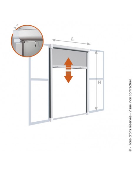 Moustiquaire Enroulable Sans Perçage Ni vis SERENA Blanc 160x170cm - Cosy  Anti-nuisible