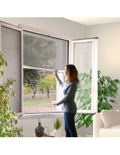 Moustiquaire Enroulable Sans Perçage Ni vis SERENA Blanc 100x170cm - Cosy  Anti-nuisible