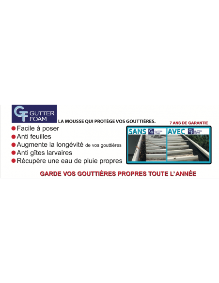 Mousse pour Gouttière 100x12x9cm - LSM Concept  Anti-nuisible