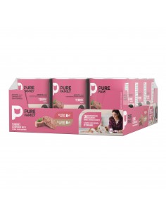 Terrine Chat Assortiment Boeuf/Dinde 12x400g - Pure Family Pure Family Boite et sachet fraîcheur