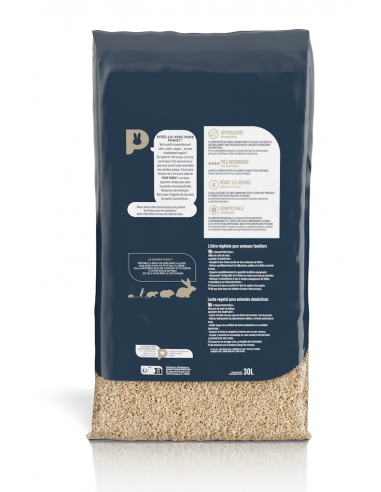 Litière Végétale de Maïs pour Rongeur - Compostable - 30L - Pure Family Pure Family Litière