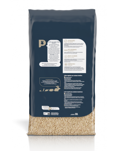 Litière Végétale de Maïs pour Rongeur - Compostable - 30L - Pure Family Pure Family Litière