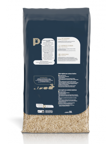 Litière Végétale de Chanvre pour Rongeur - Compostable - 30L - Pure Family Pure Family Litière