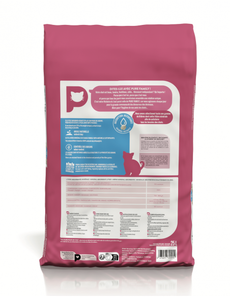 Litière Minérale 25L - Pure family Pure Family Litières