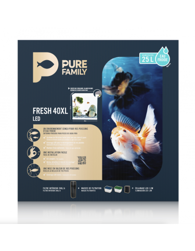 Aquarium Fresh 40XL LED Blanc 25L - Pure Family Pure Family Aquarium petit volume