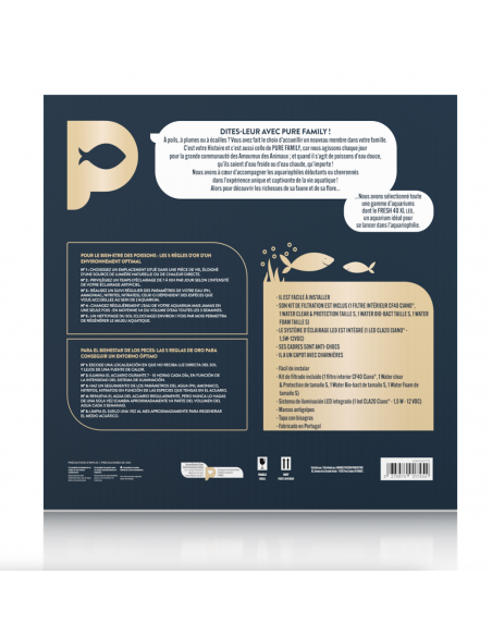 Aquarium Fresh 40XL LED Blanc 25L - Pure Family Pure Family Aquarium petit volume