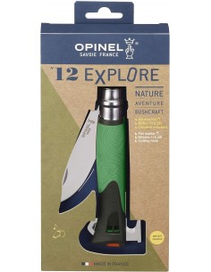 Couteau Opinel - N°12 Explorer vert Opinel Couteau de jardinage et de bricolage 2