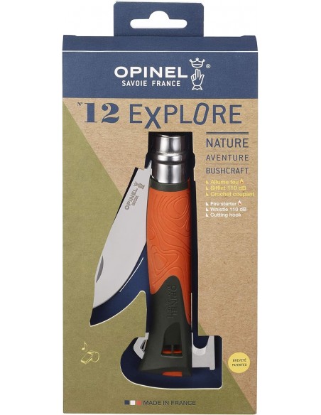 Couteau Opinel - N°12 Explorer orange Opinel Couteau de jardinage et de bricolage