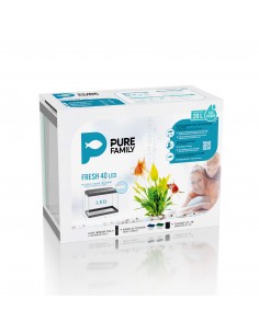 Aquarium Fresh 40 LED Gris 20L avec Kit de Filtration + Éclairage - Pure Family Pure Family Aquarium pour poisson d'eau froide 2