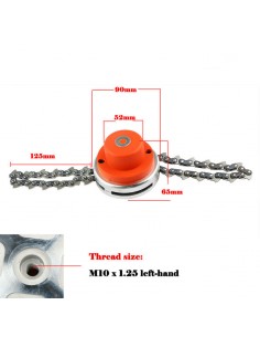 Tête à Chaine pour Débroussailleuse Thermique 52 et 43 cm³  Débroussailleuse 2